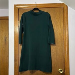 Loft Elegant Green Dress 3/4 Sleeve Size M